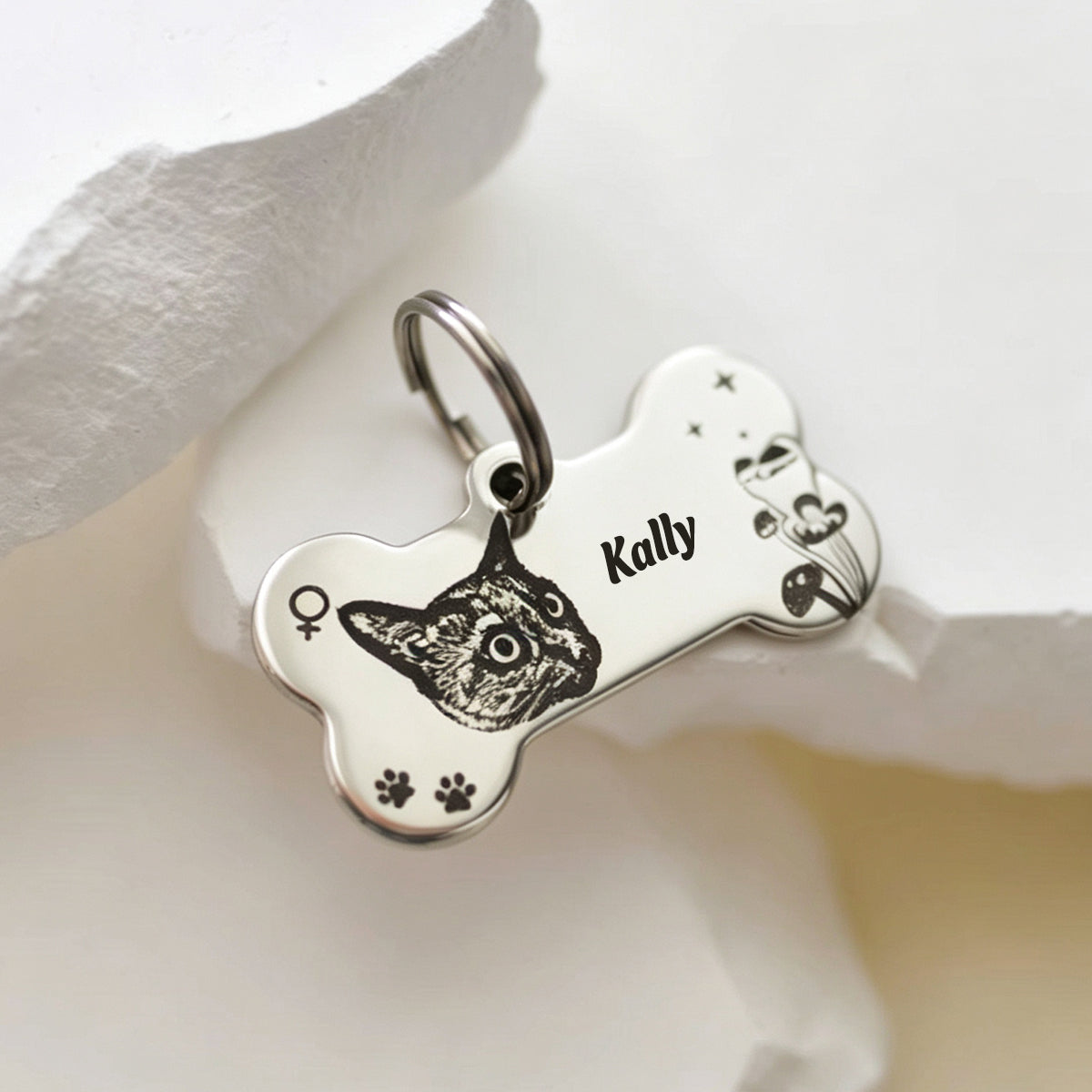 The Engraved Pet Collar ID Tag-Engraved Nameplate for Cats & Small Dogs