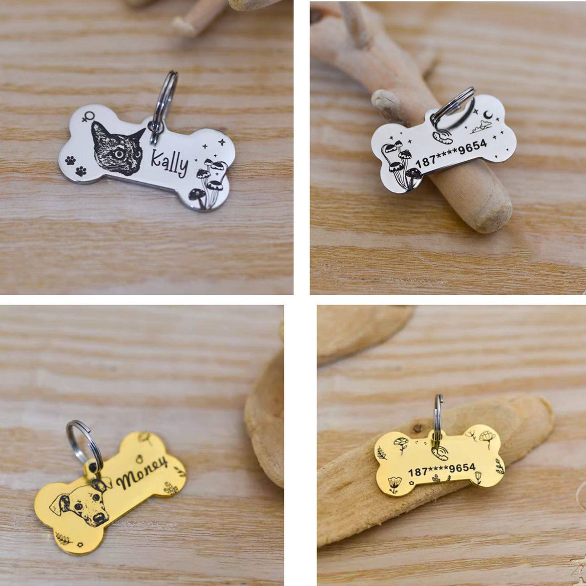 The Engraved Pet Collar ID Tag-Engraved Nameplate for Cats & Small Dogs