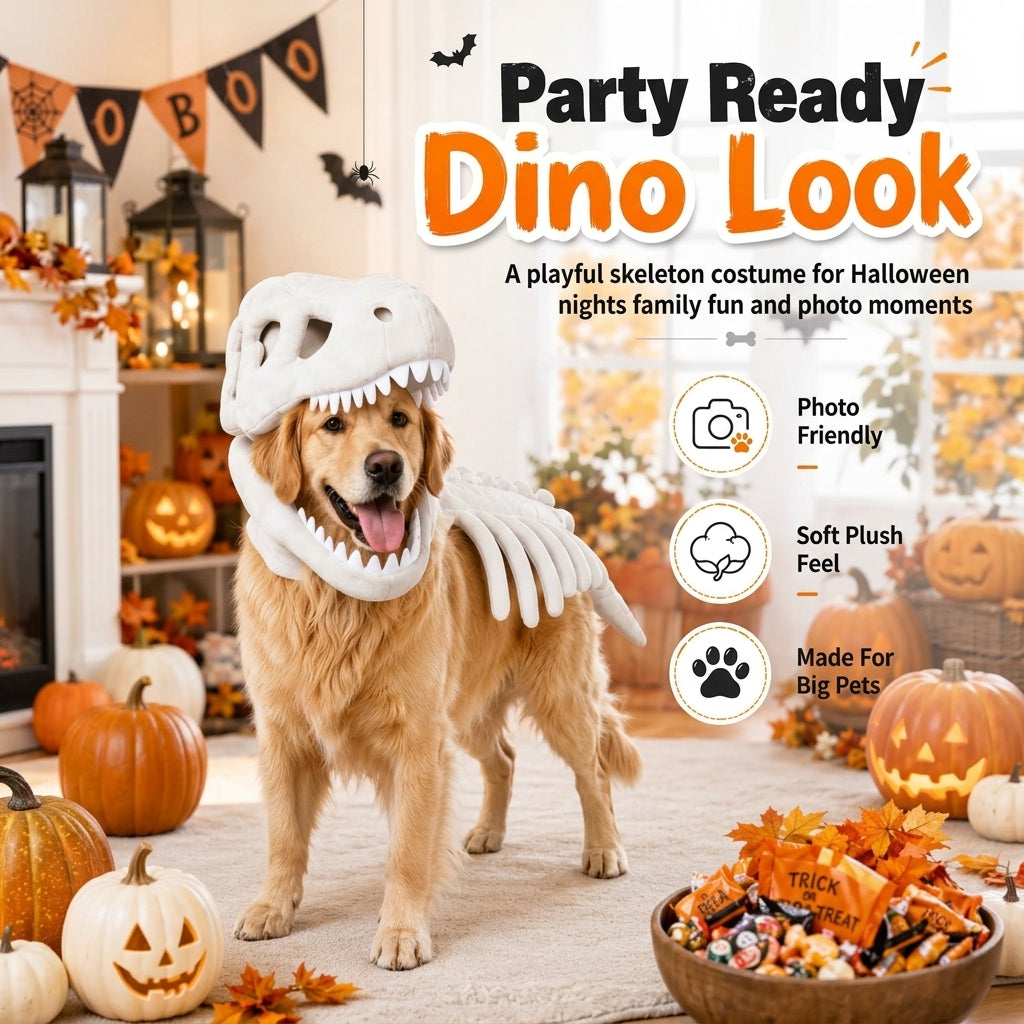 The Fossil Feline – Dinosaur Skeleton Cat Costume.