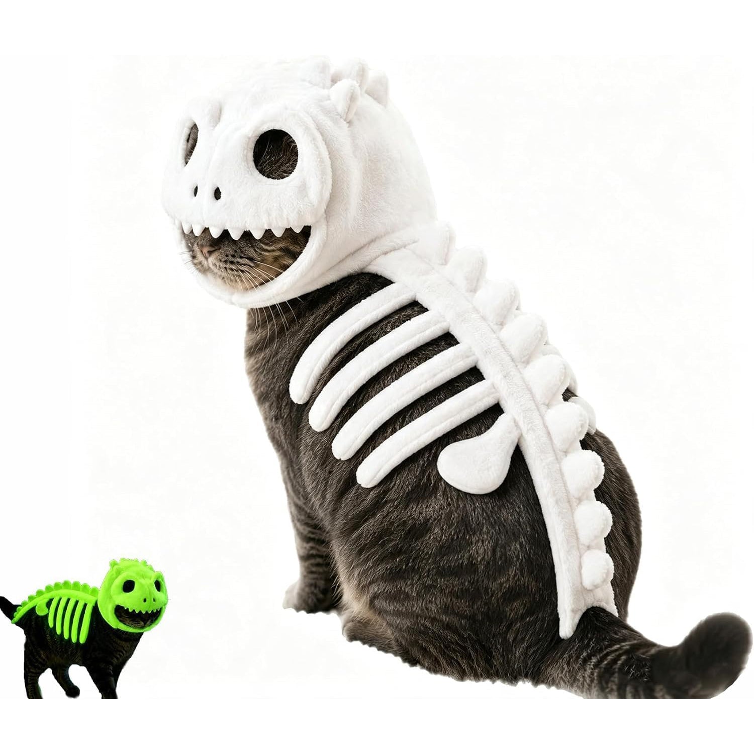 The Fossil Feline – Dinosaur Skeleton Cat Costume.