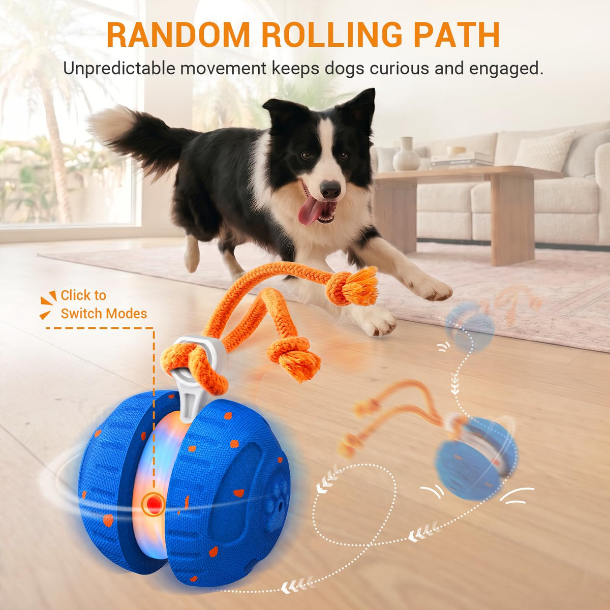 The Auto Roll – Self-Rolling Chew-Resistant Ball For Dogs.