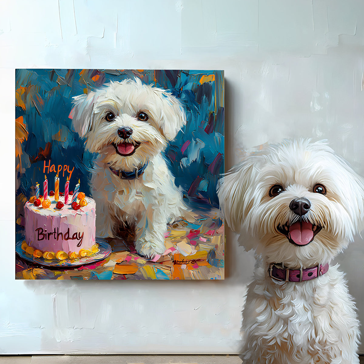 The Painted Bond – Custom Pet Oil Portrait