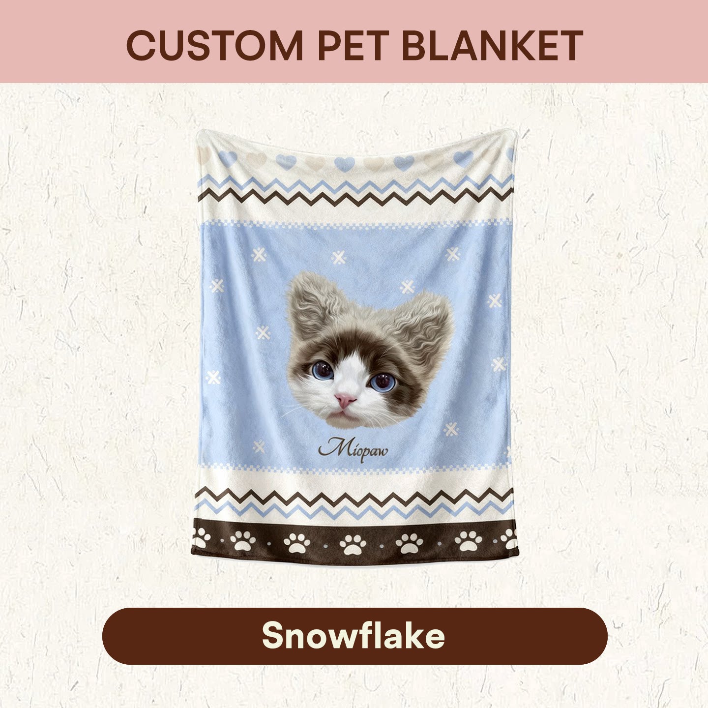 The Cozy Keepsake – Custom Pet Photo Blanket