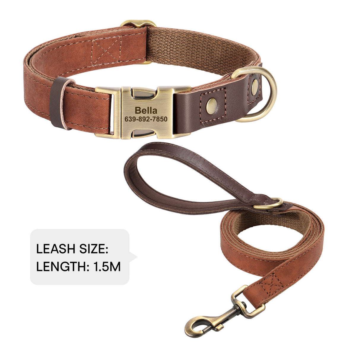 The Safe Keeper – Engraved Dog Collar with ID Tag