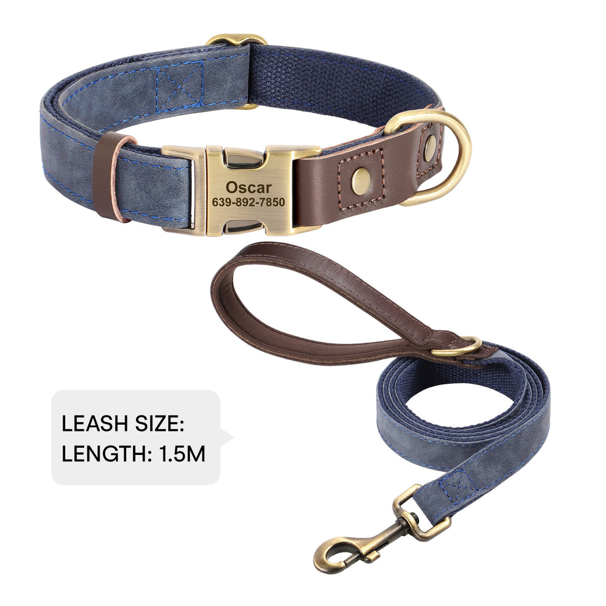 The Safe Keeper – Engraved Dog Collar with ID Tag