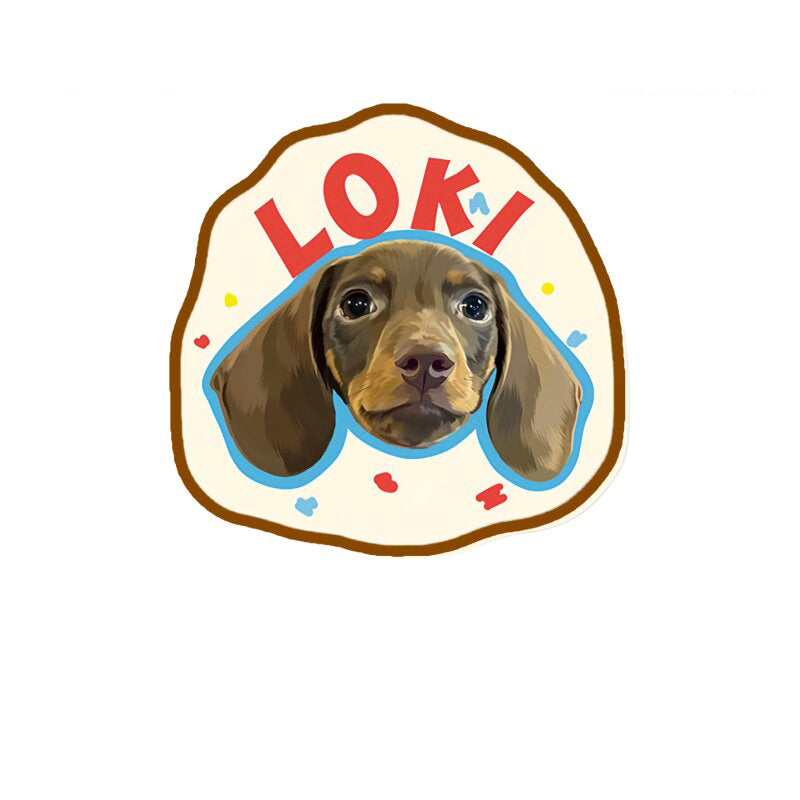 The Shaped Portrait – Cartoon Pet Rug In Your Pet's Shape.