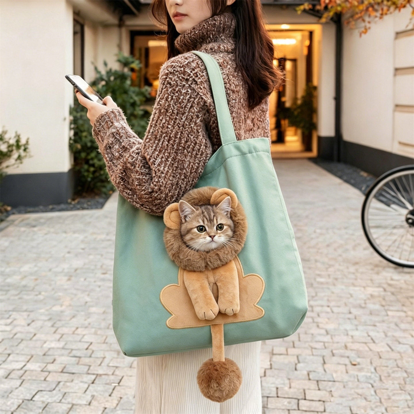 The Lion Cub – Cat & Small Dog Carrier With Head-Out Design.