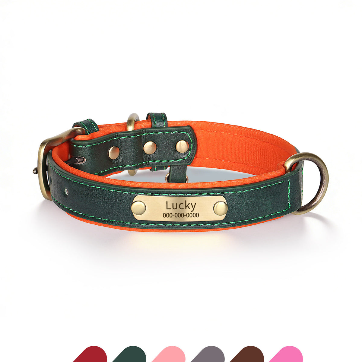 The Classic Neck – Personalized Leather Dog Collar