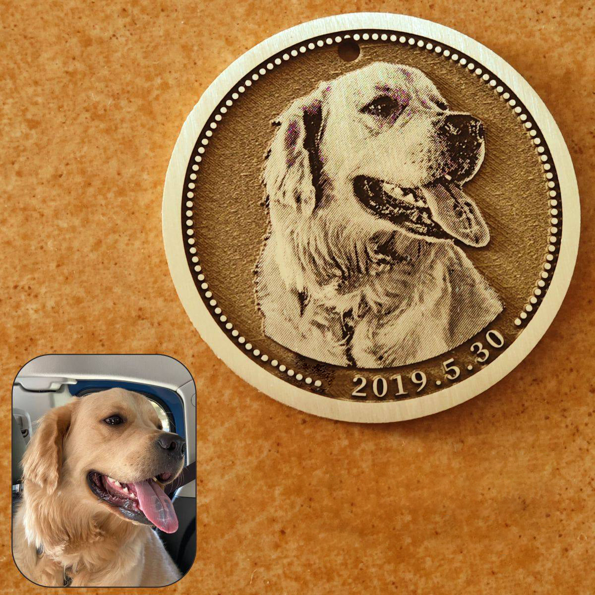 The Memorial Pet Tag:Custom Deep Brass Anti-Lost Keychain