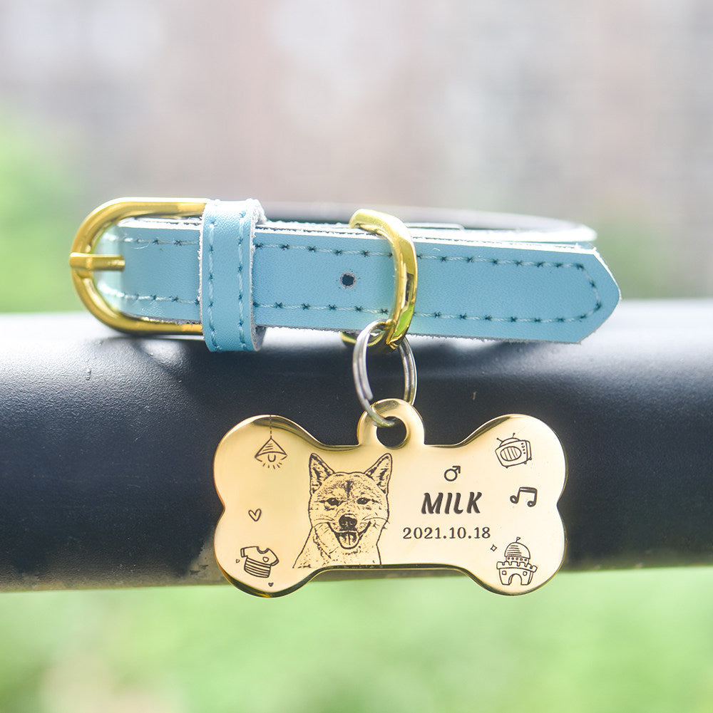 The Engraved Pet Collar ID Tag-Engraved Nameplate for Cats & Small Dogs