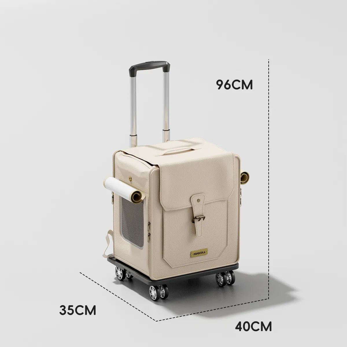The Roll & Roam – Spacious 2-In-1 Pet Carrier Backpack & Trolley.
