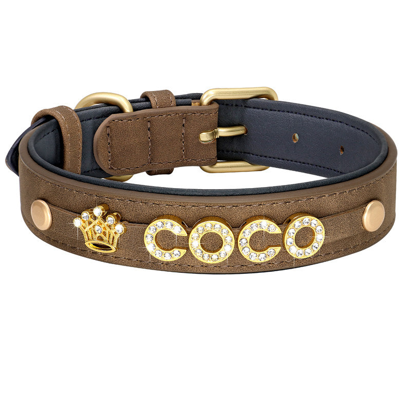 The Rhinestone Letter Pet Collar – Personalized DIY Dog Collar