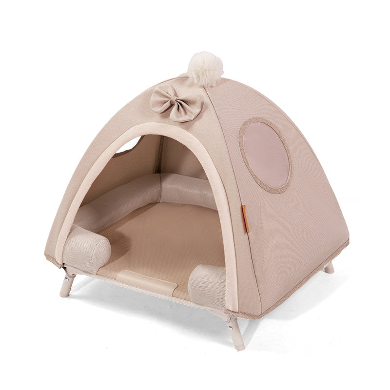 The Foldable Pet Tent Bed-Detachable Moisture-Resistant Dog House