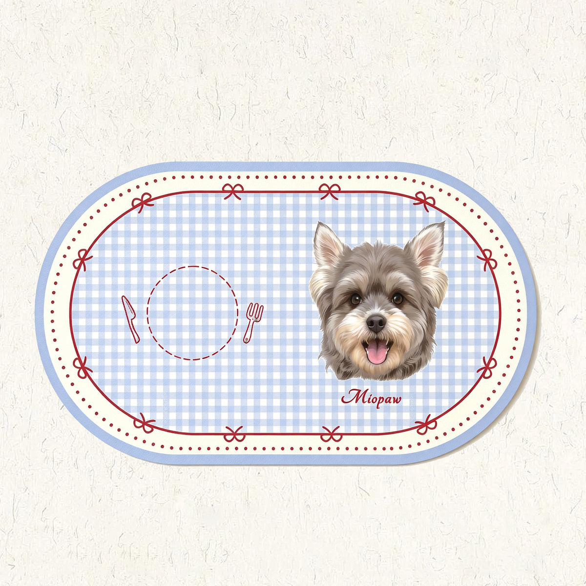The Dinner Date – Custom Pet Face Placemat