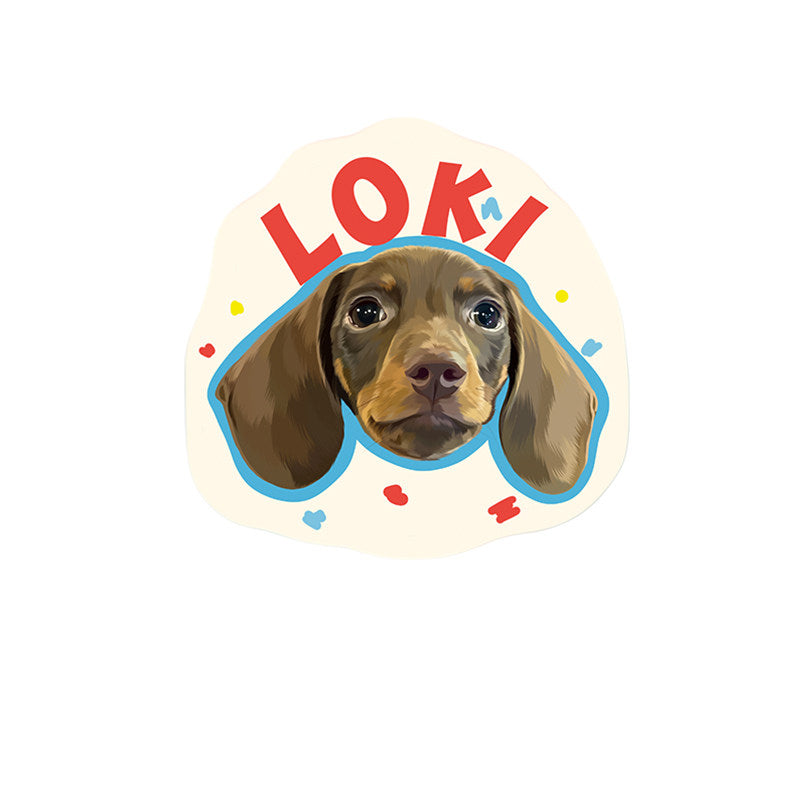 The Shaped Portrait – Cartoon Pet Rug In Your Pet's Shape.