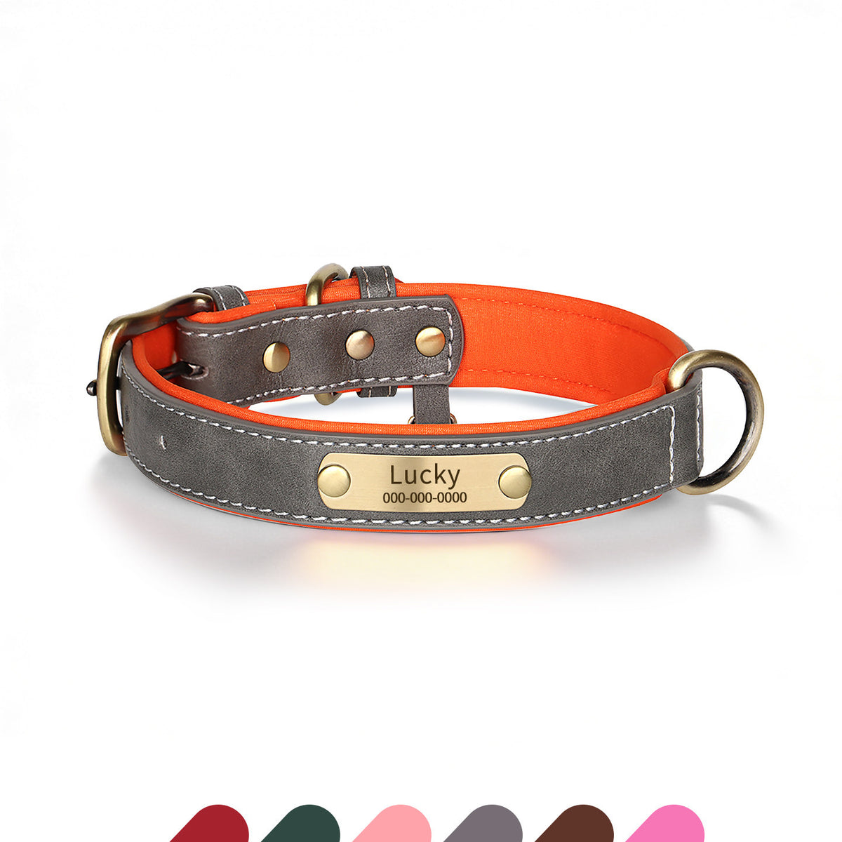 The Classic Neck – Personalized Leather Dog Collar