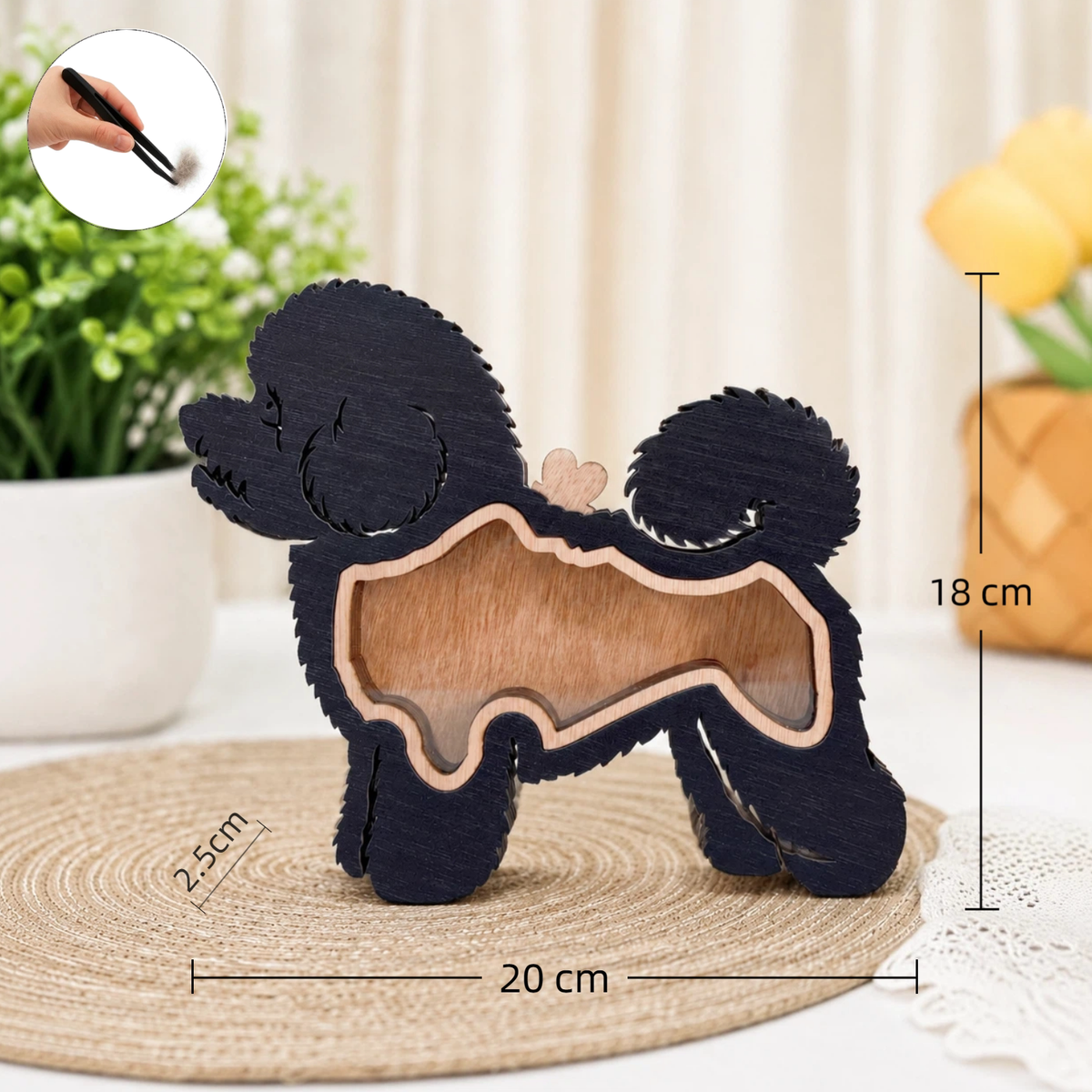 The Wooden Pet Hair Keepsake Box-Personalized Dog & Cat Fur Memory Box
