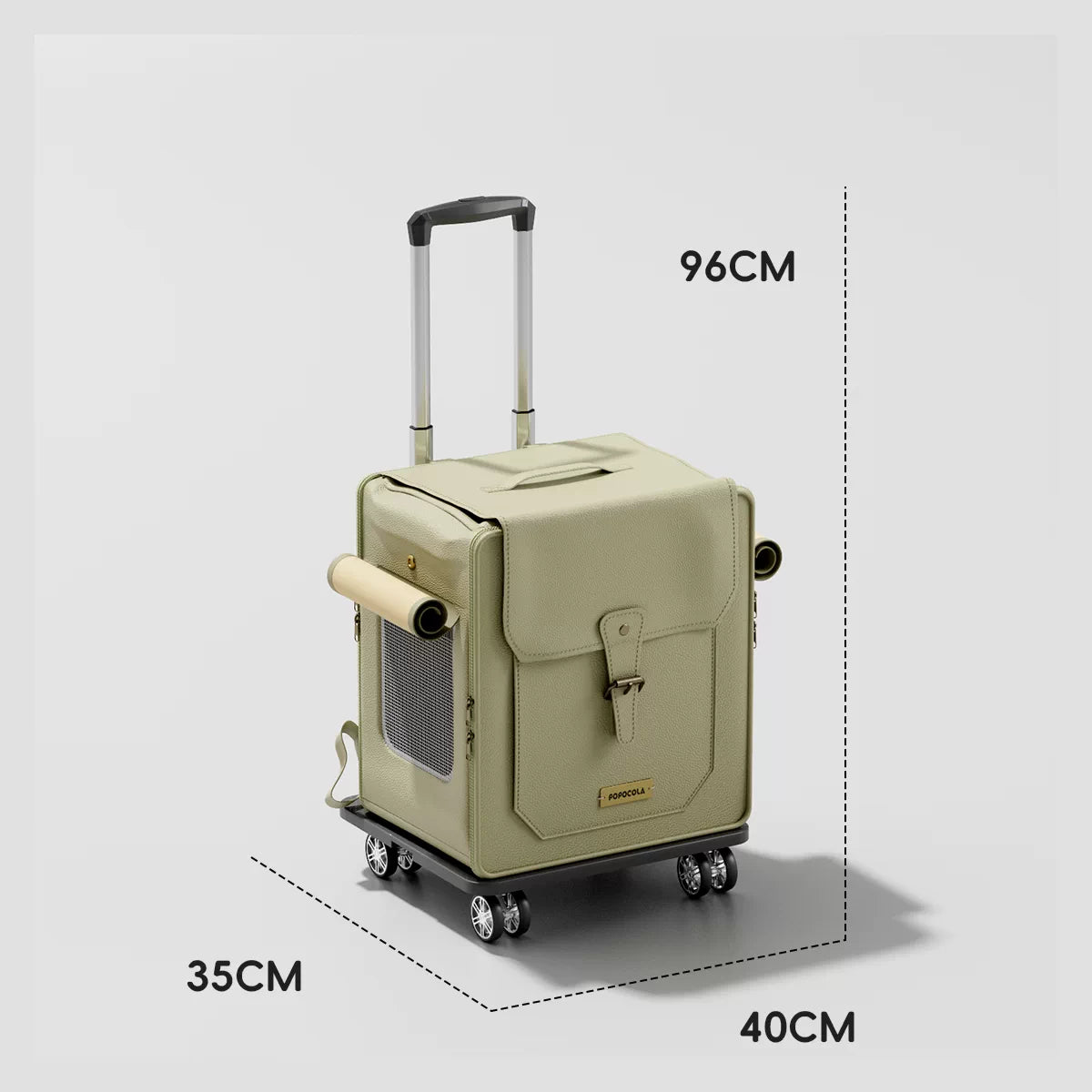 The Roll & Roam – Spacious 2-In-1 Pet Carrier Backpack & Trolley.