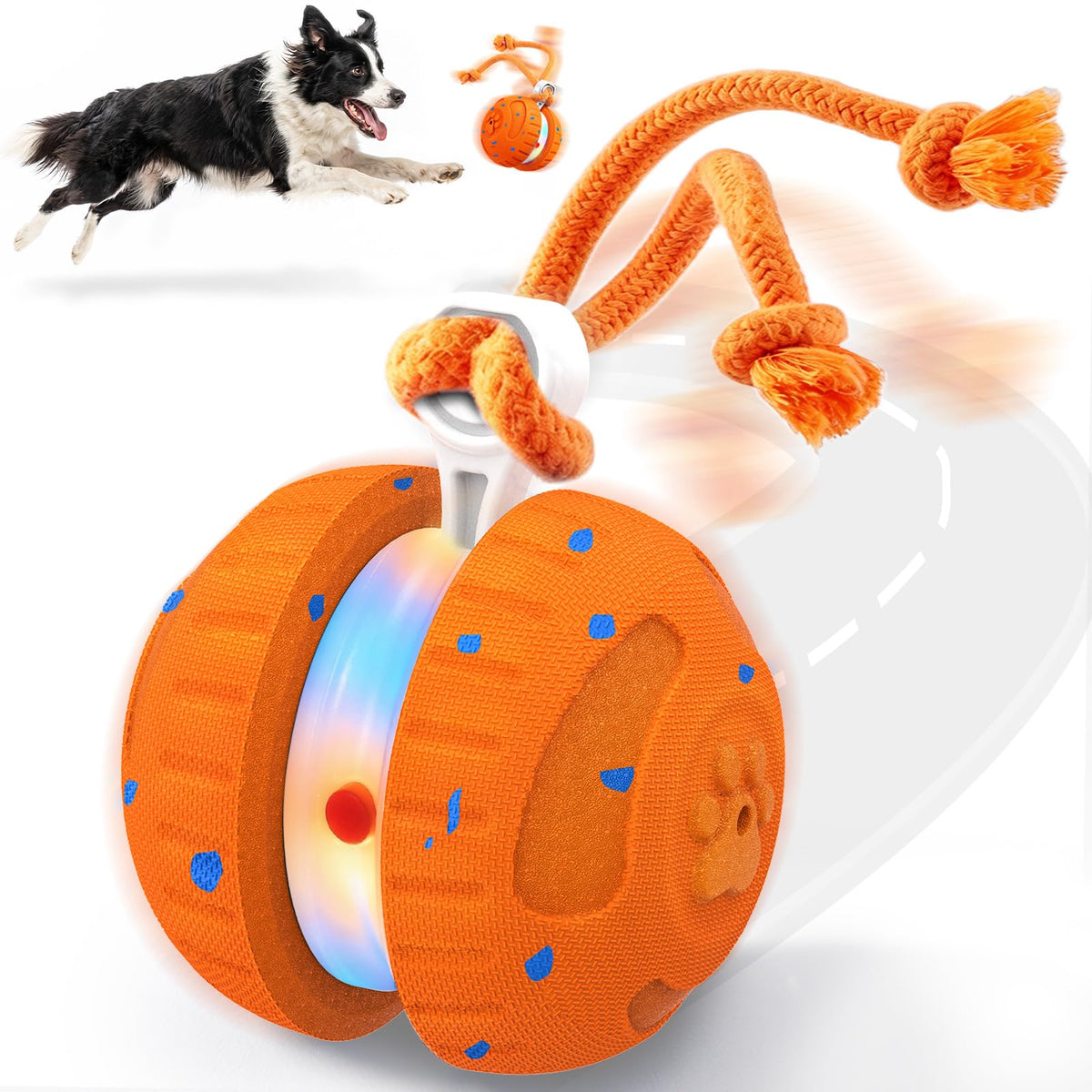 The Auto Roll – Self-Rolling Chew-Resistant Ball For Dogs.