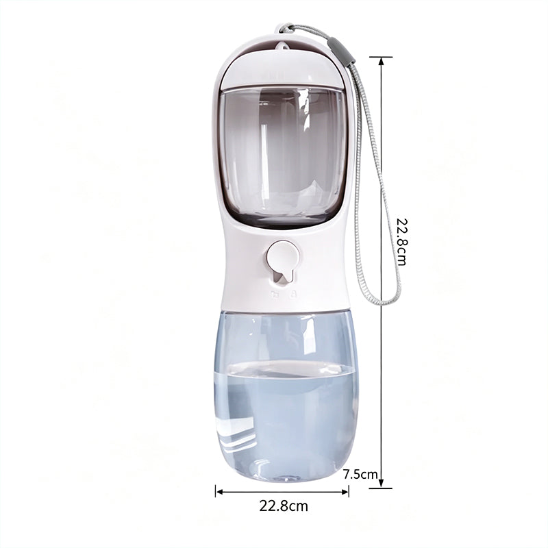 The Trail Flask – Portable 2-In-1 Pet Water & Food Bottle.