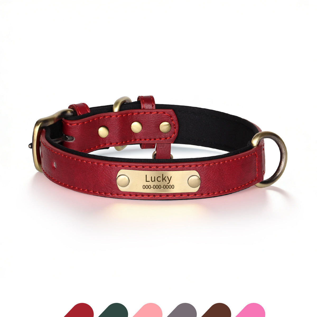 The Classic Neck – Personalized Leather Dog Collar