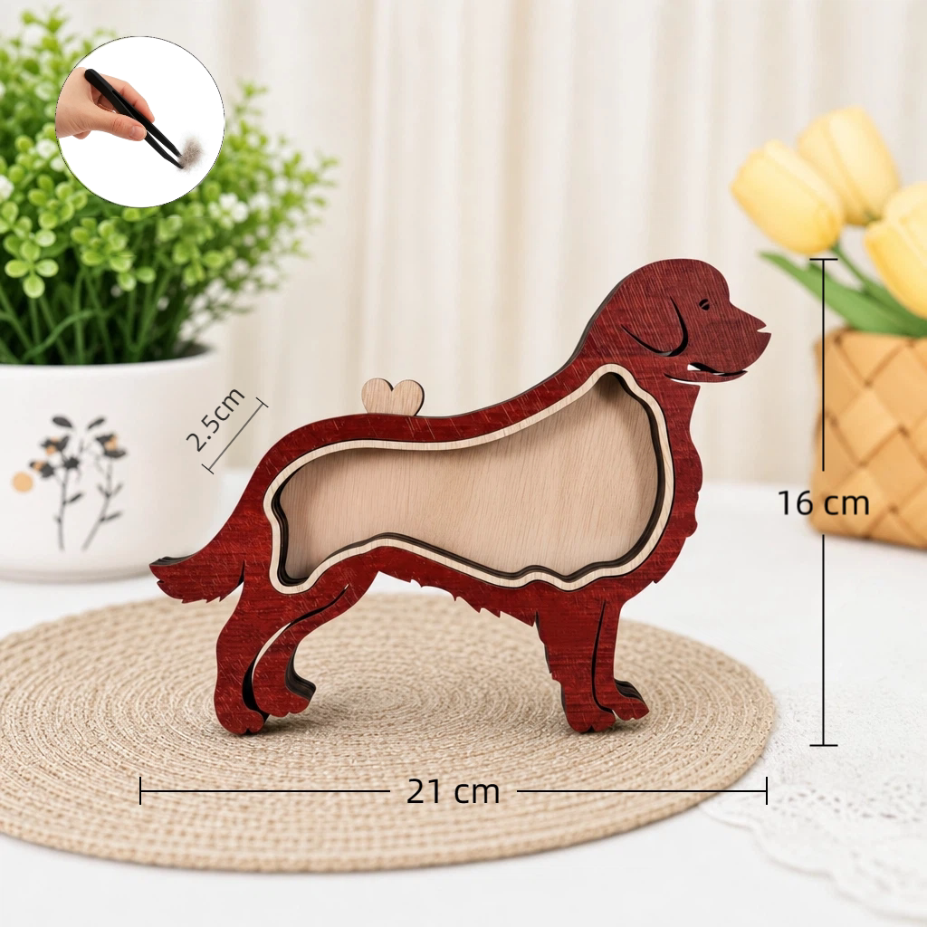 The Wooden Pet Hair Keepsake Box-Personalized Dog & Cat Fur Memory Box
