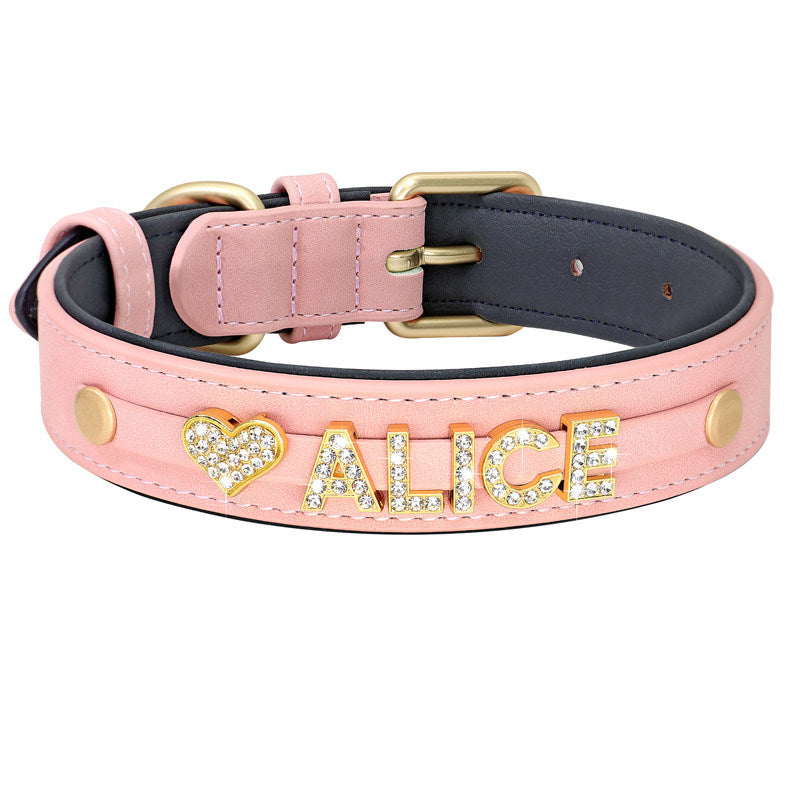 The Rhinestone Letter Pet Collar – Personalized DIY Dog Collar