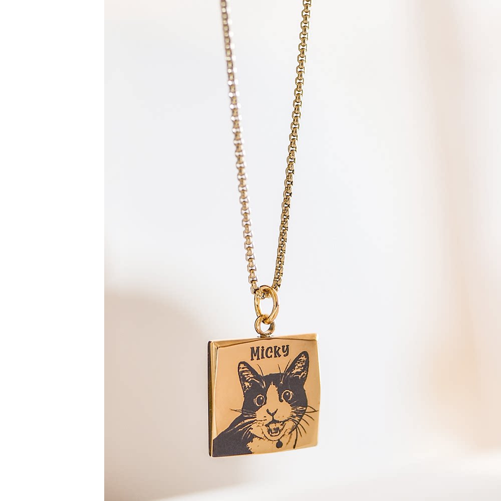 The Titanium Keepsake – Custom Pet Photo Pendant Necklace