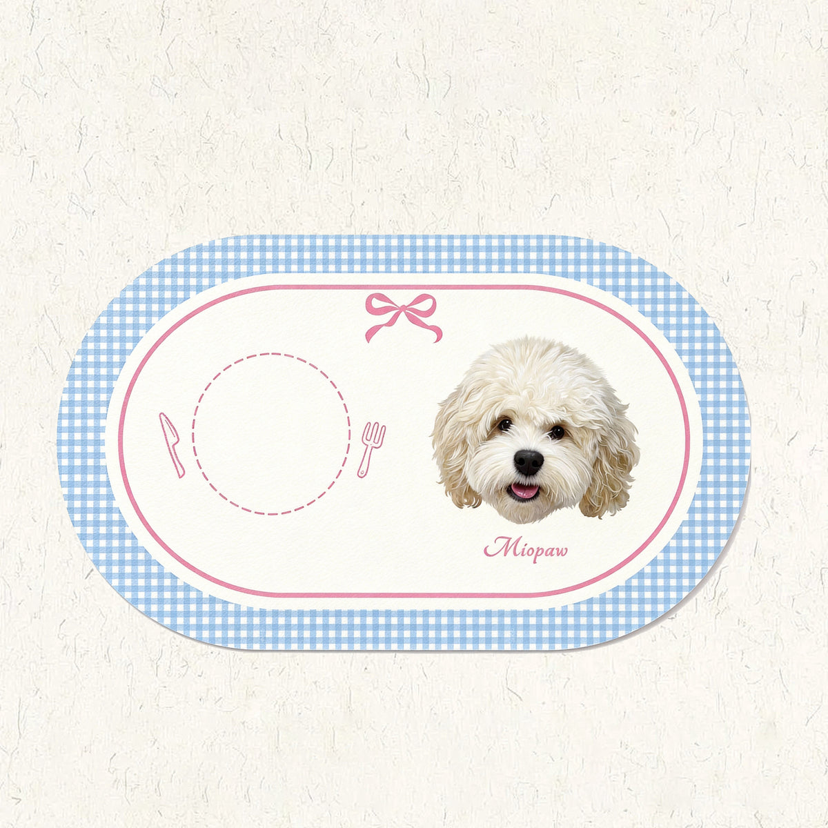 The Dinner Date – Custom Pet Face Placemat