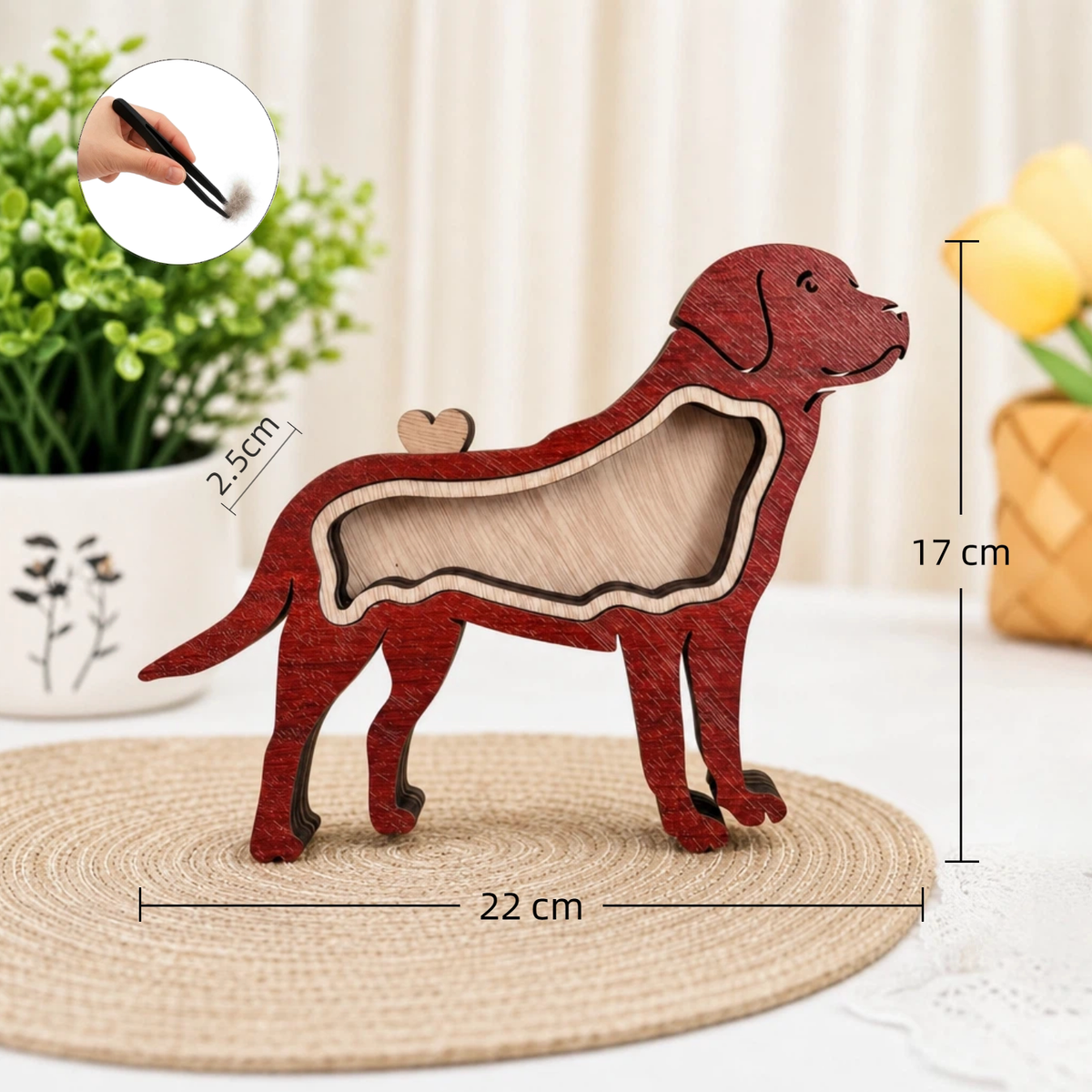 The Wooden Pet Hair Keepsake Box-Personalized Dog & Cat Fur Memory Box