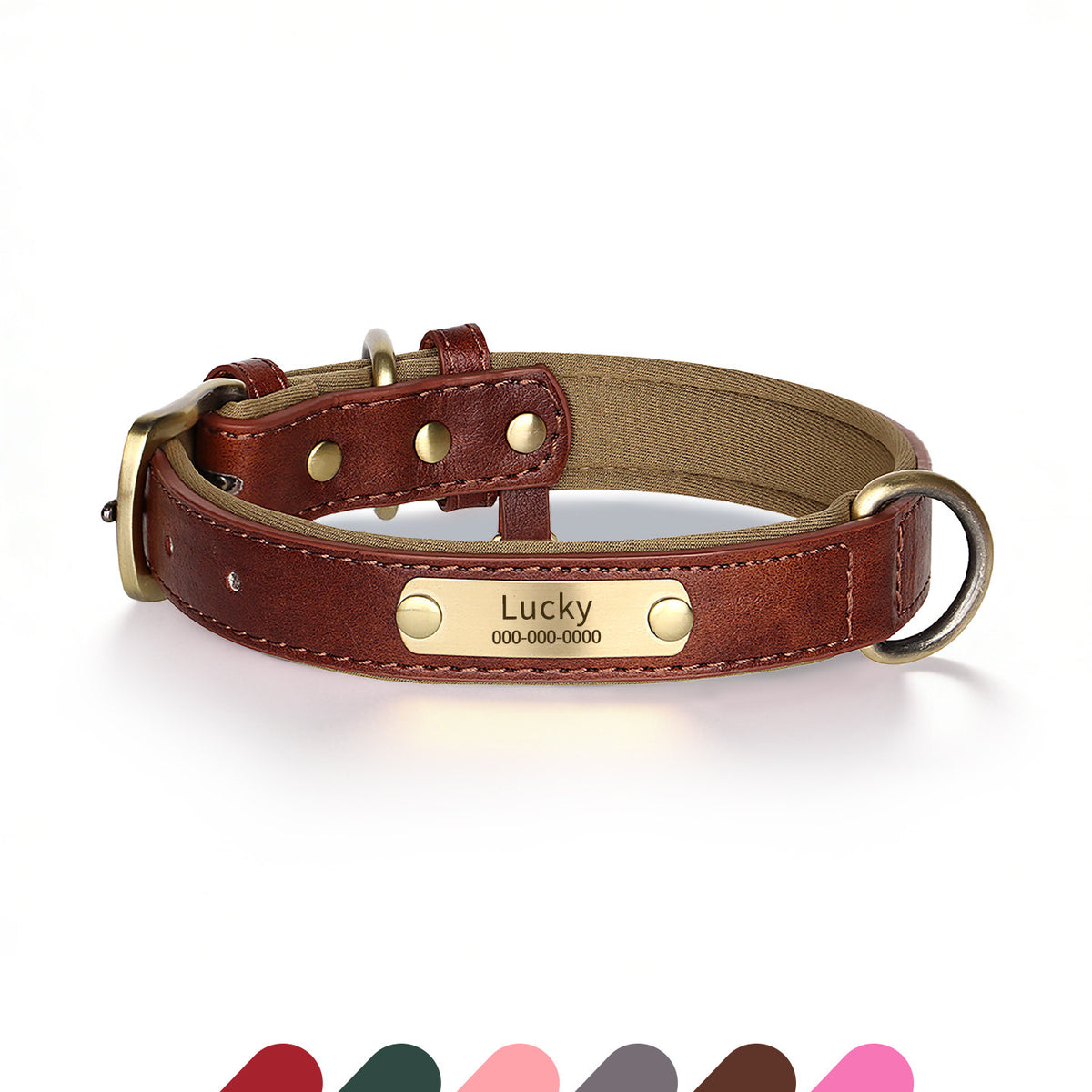 The Classic Neck – Personalized Leather Dog Collar