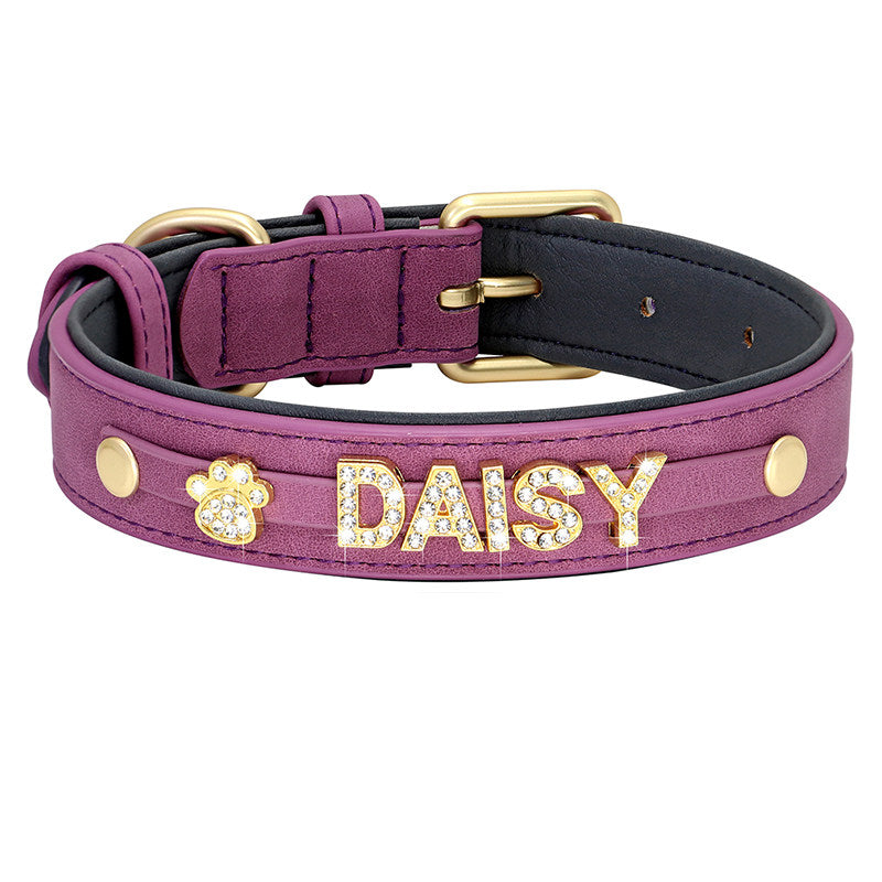 The Rhinestone Letter Pet Collar – Personalized DIY Dog Collar