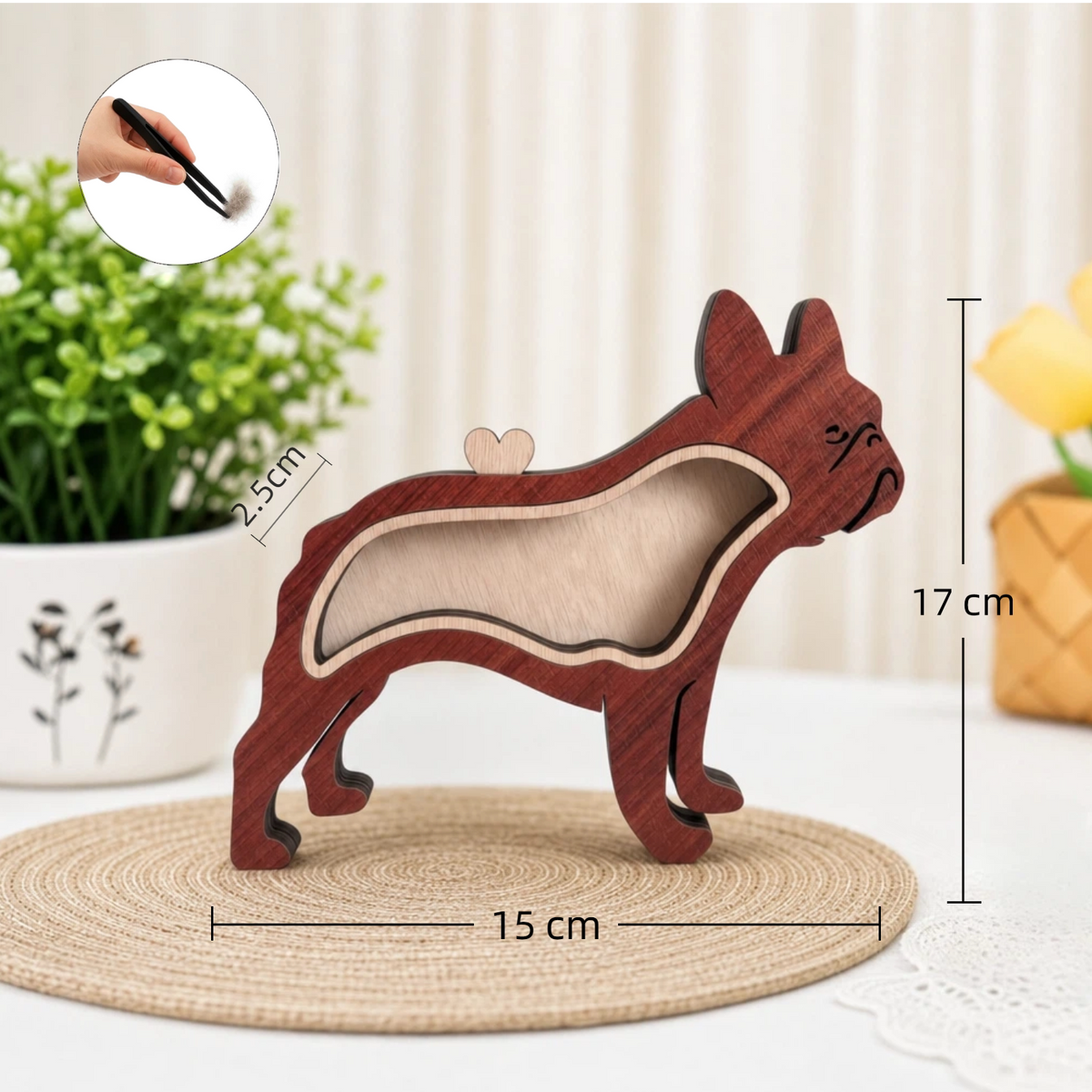 The Wooden Pet Hair Keepsake Box-Personalized Dog & Cat Fur Memory Box