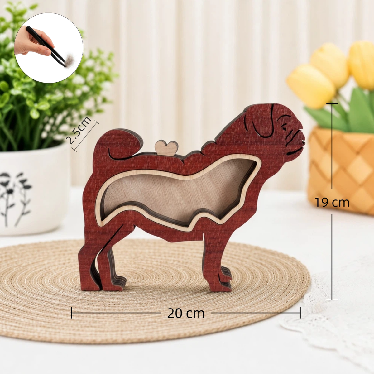 The Wooden Pet Hair Keepsake Box-Personalized Dog & Cat Fur Memory Box