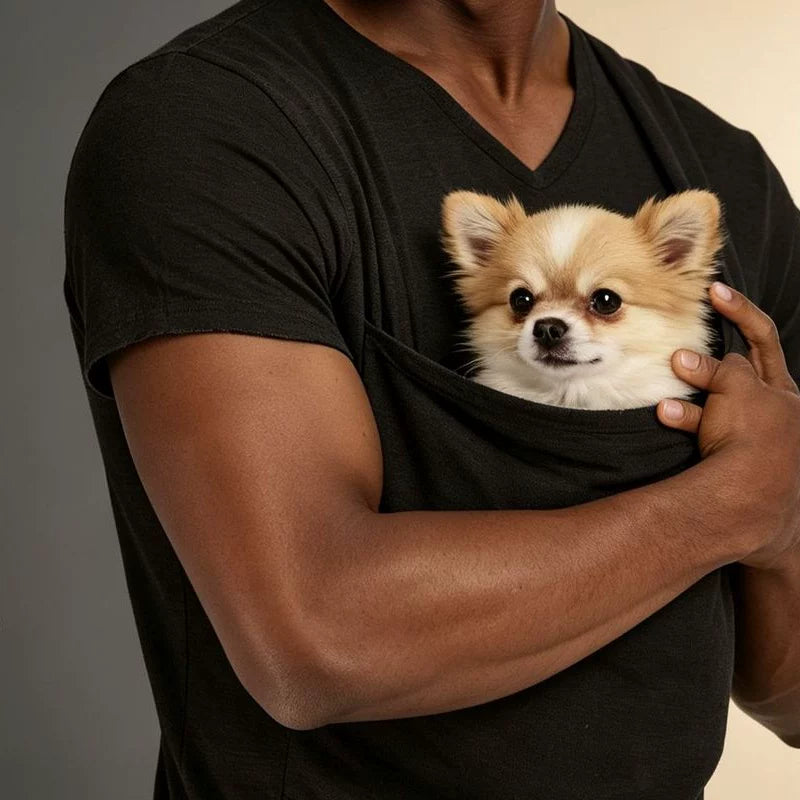 The Pocket Pet – Wearable Pet Pouch T-Shirt For Cats & Dogs.