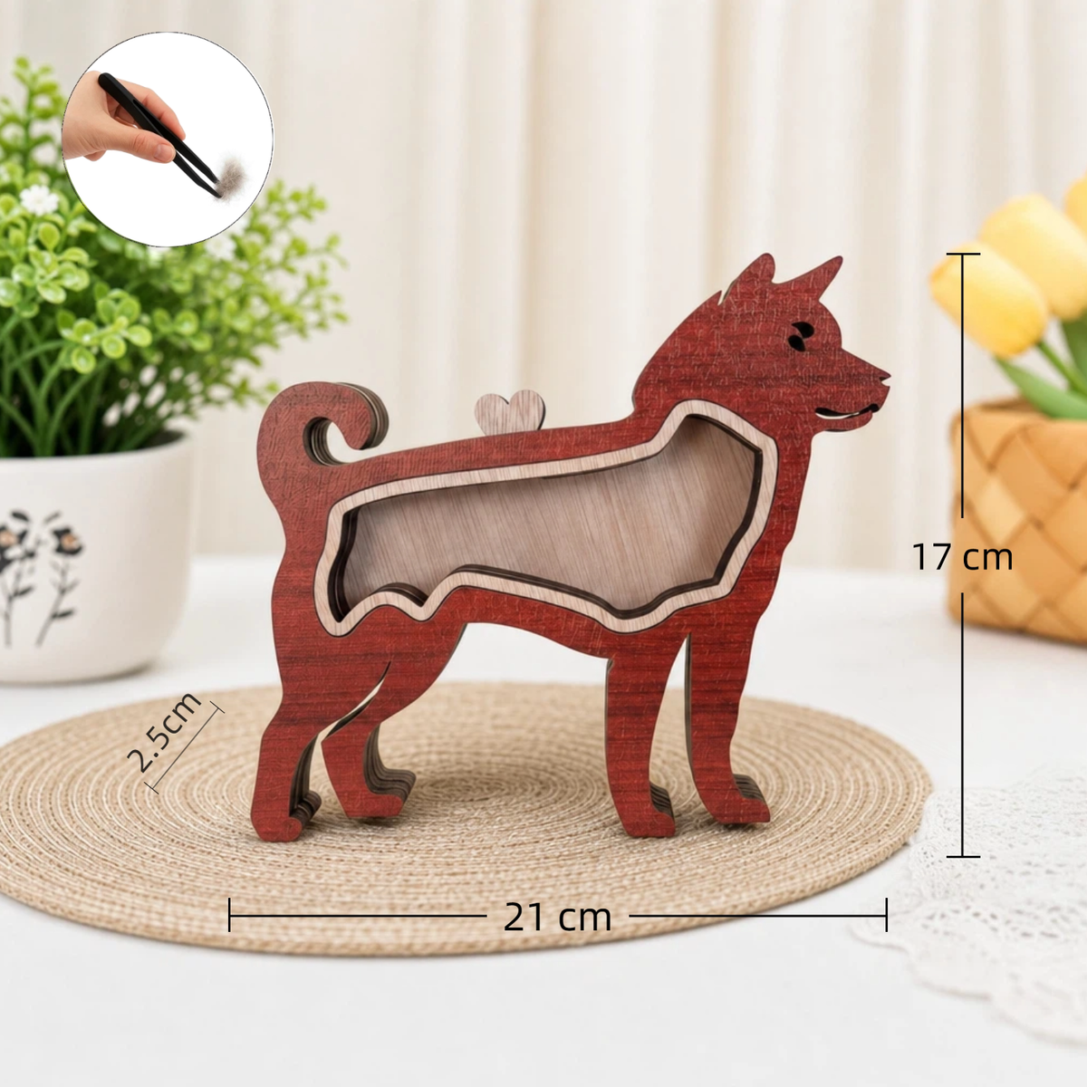 The Wooden Pet Hair Keepsake Box-Personalized Dog & Cat Fur Memory Box