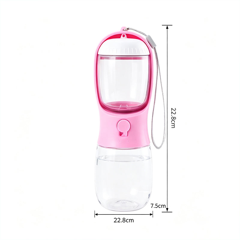 The Trail Flask – Portable 2-In-1 Pet Water & Food Bottle.