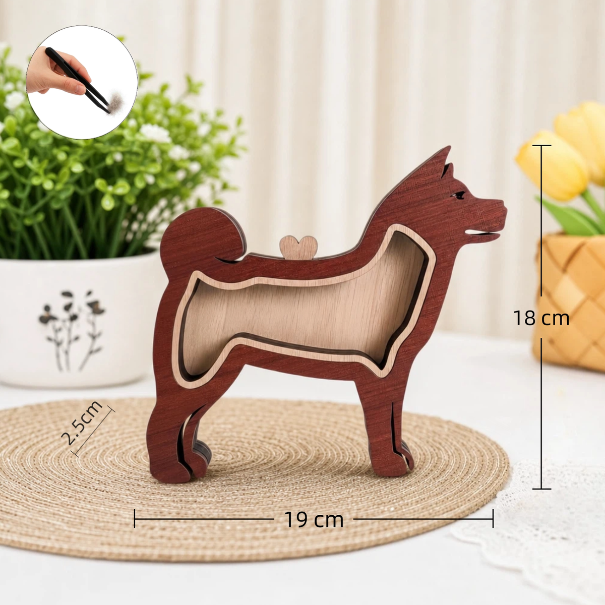 The Wooden Pet Hair Keepsake Box-Personalized Dog & Cat Fur Memory Box