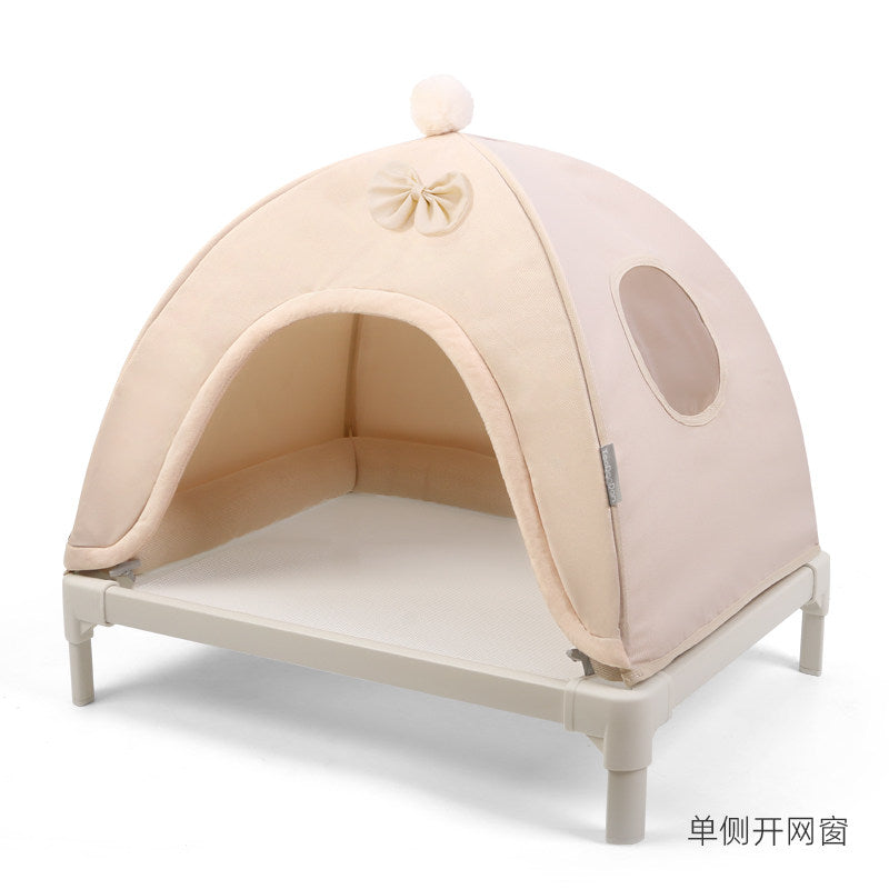 The Foldable Pet Tent Bed-Detachable Moisture-Resistant Dog House