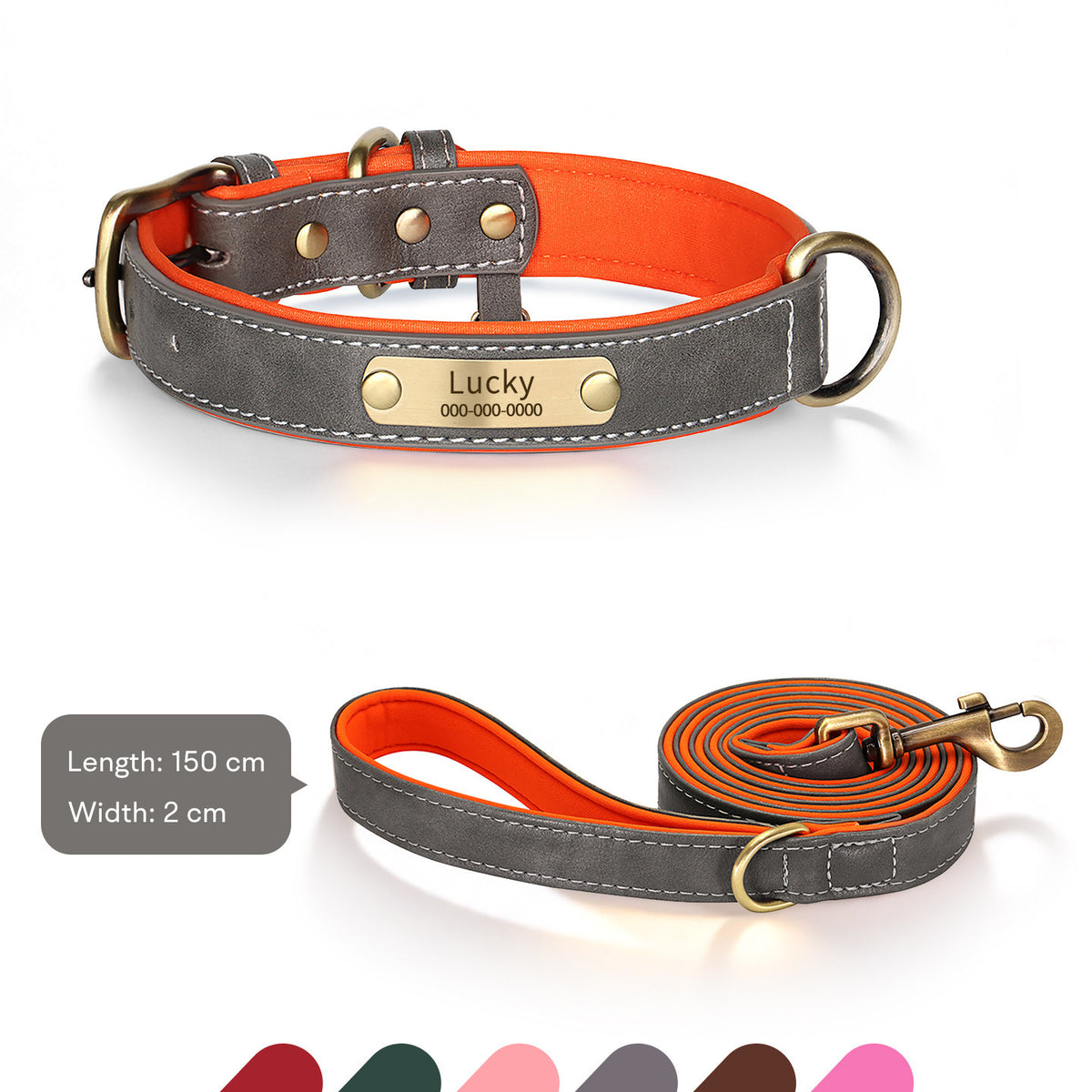 The Classic Neck – Personalized Leather Dog Collar