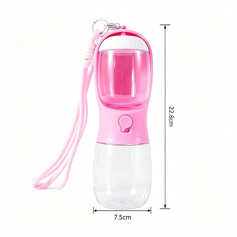 The Trail Flask – Portable 2-In-1 Pet Water & Food Bottle.
