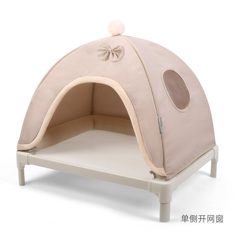The Foldable Pet Tent Bed-Detachable Moisture-Resistant Dog House