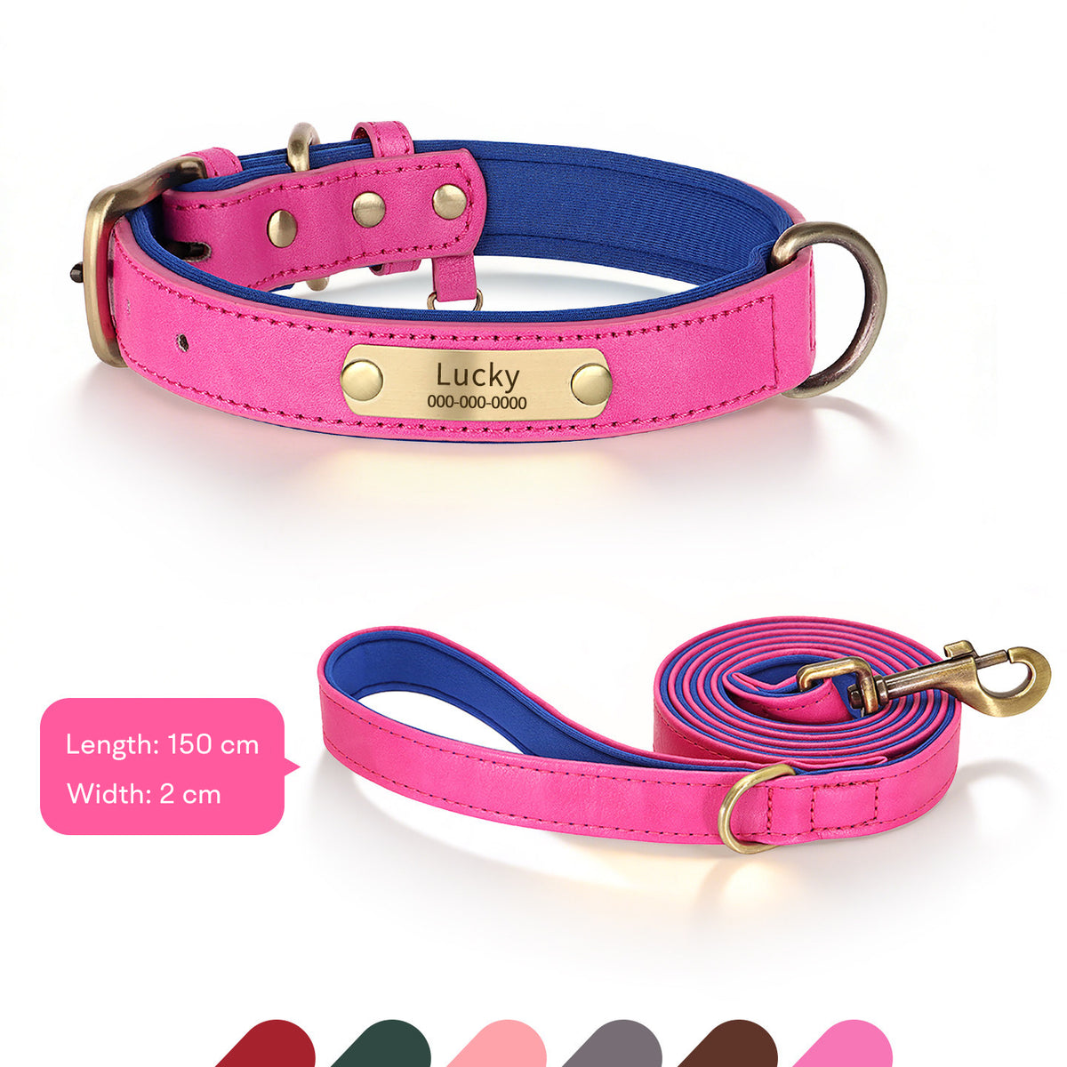 The Classic Neck – Personalized Leather Dog Collar