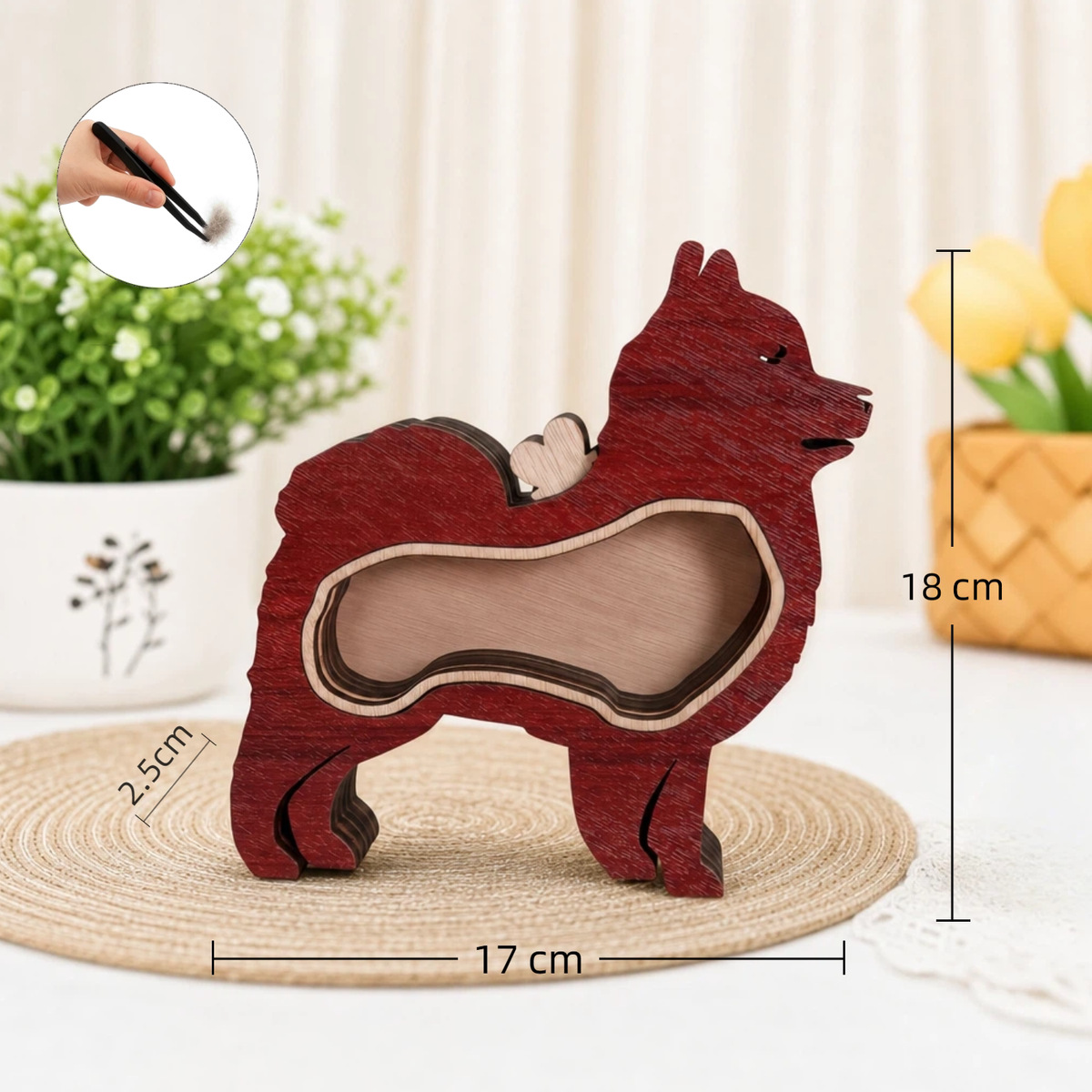 The Wooden Pet Hair Keepsake Box-Personalized Dog & Cat Fur Memory Box