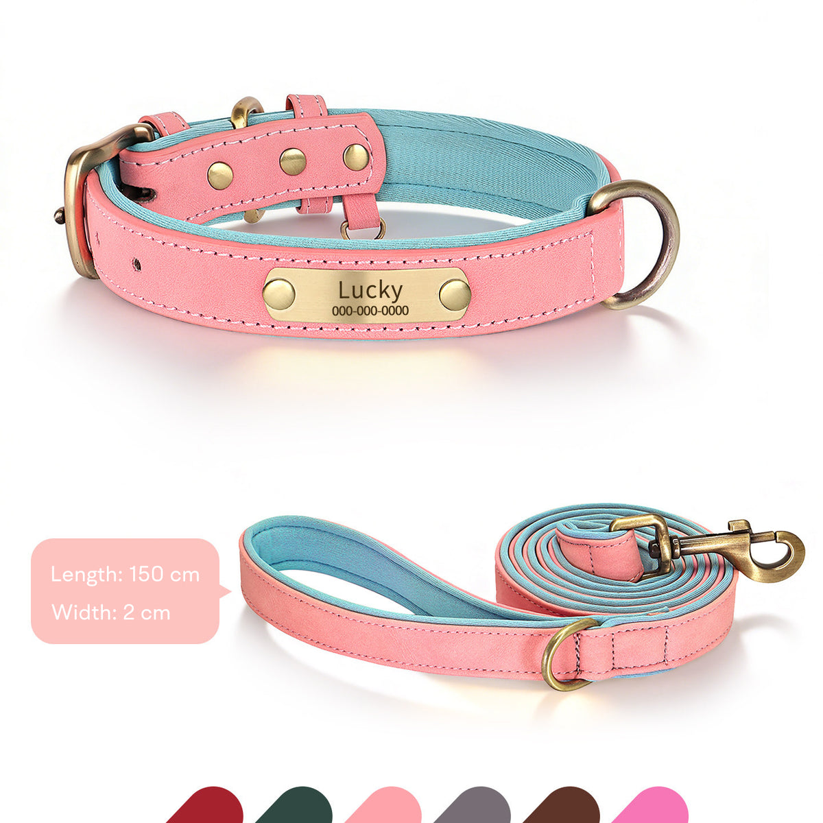 The Classic Neck – Personalized Leather Dog Collar