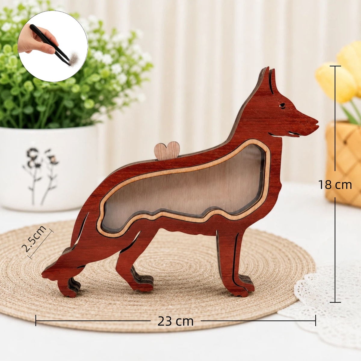 The Wooden Pet Hair Keepsake Box-Personalized Dog & Cat Fur Memory Box