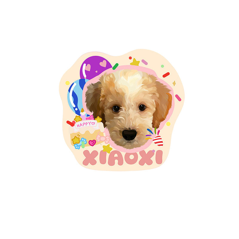 The Shaped Portrait – Cartoon Pet Rug In Your Pet's Shape.