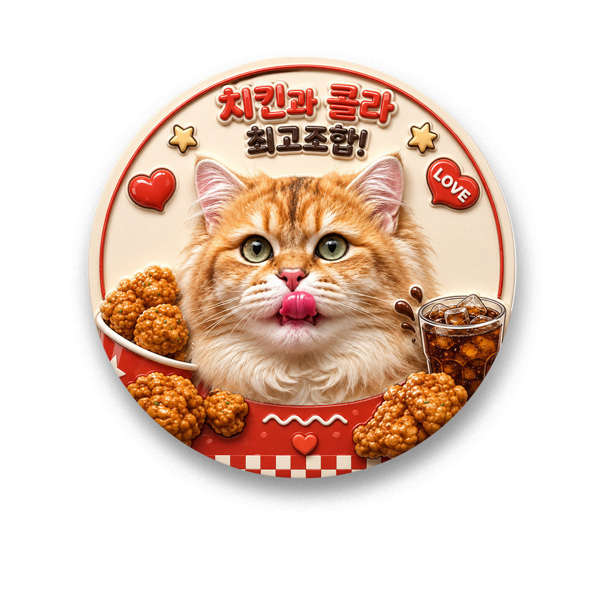 The Painted Relief – Custom Hand-Painted 3D Pet Fridge Magnet.