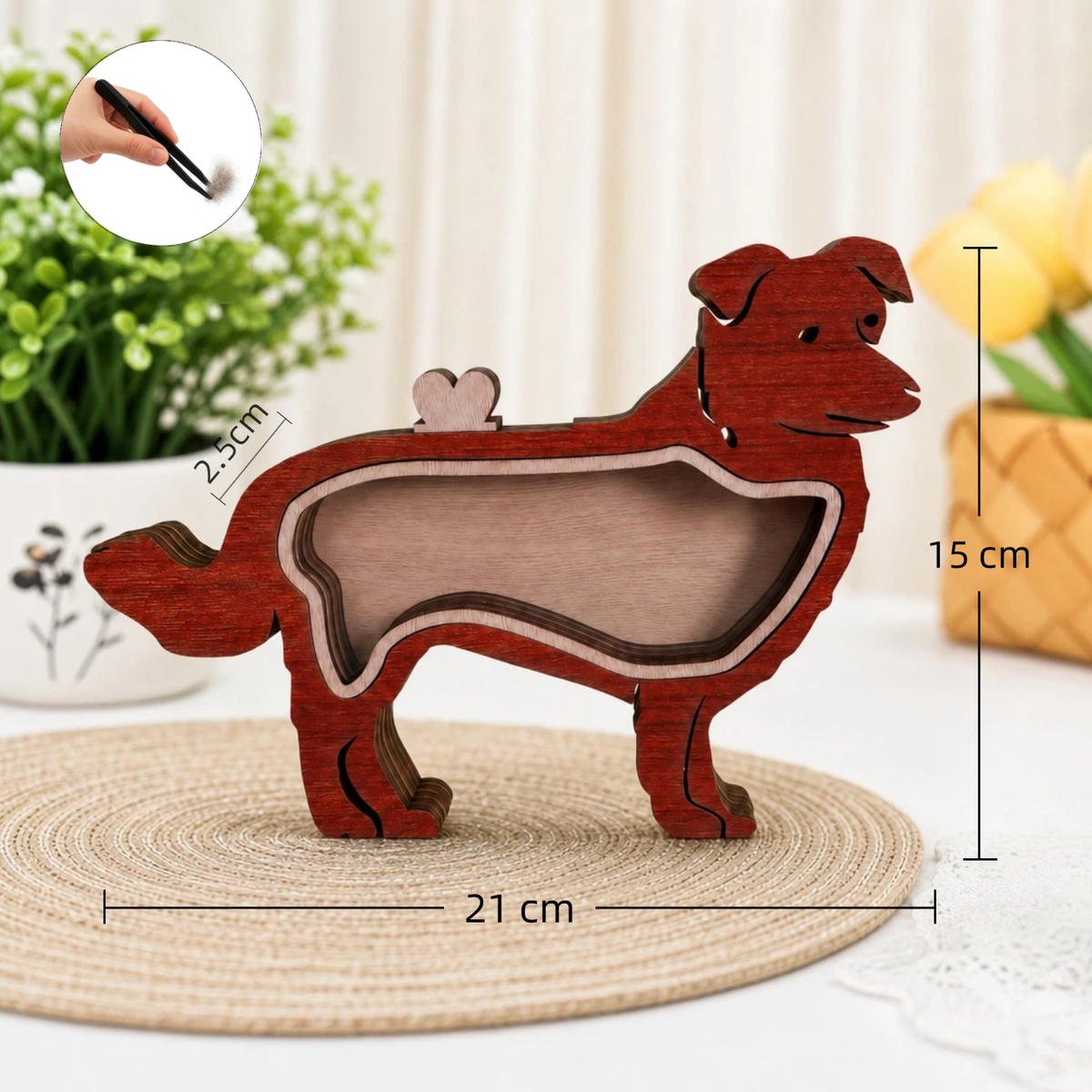 The Wooden Pet Hair Keepsake Box-Personalized Dog & Cat Fur Memory Box