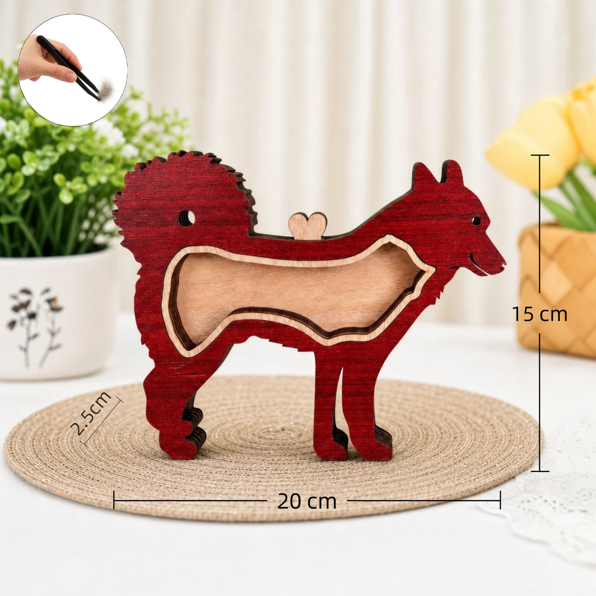 The Wooden Pet Hair Keepsake Box-Personalized Dog & Cat Fur Memory Box